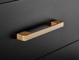FurnitureboxUK Taylor Painted Wooden Bedside Table With 1 Drawer Plus Shelf & Gold Handles in Black - thumbnail 4