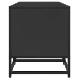 Berkfield Home TV Cabinet Black 100x35x41 cm Engineered Wood & Metal - Size: 100 x 35 x 41 cm - thumbnail 5