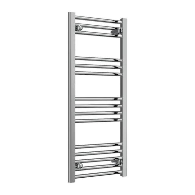 Bathroom Kingdom Capo Electric Chrome Straight Heated Towel Rail 1000x400 in Silver - image 1