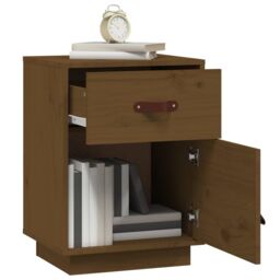 Berkfield Home Bedside Cabinets 2 pcs Honey Brown 40x34x55 cm Solid Wood Pine - Size: 40 x 34 x 55 cm - thumbnail 4
