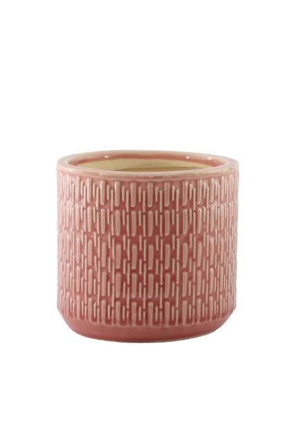 KDMD Hortus Salmon Pink Gosford Pot 19cm H x 21cm Dia - image 1