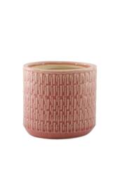 KDMD Hortus Salmon Pink Gosford Pot 19cm H x 21cm Dia