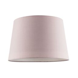 Happy Homewares Modern Cotton Fabric 12inch Drum Lampshade with White Cotton Inner in Pink - Size: 12 inches