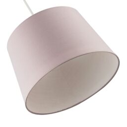 Happy Homewares Modern Cotton Fabric 12inch Drum Lampshade with White Cotton Inner in Pink - Size: 12 inches - thumbnail 5