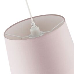 Happy Homewares Modern Cotton Fabric 12inch Drum Lampshade with White Cotton Inner in Pink - Size: 12 inches - thumbnail 4