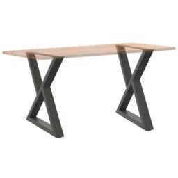 Berkfield Home Modern Dining Table Legs 2 pcs Anthracite 80x(72-73.3) cm Steel in Dark Grey - thumbnail 8