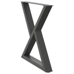 Berkfield Home Modern Dining Table Legs 2 pcs Anthracite 80x(72-73.3) cm Steel in Dark Grey - thumbnail 4