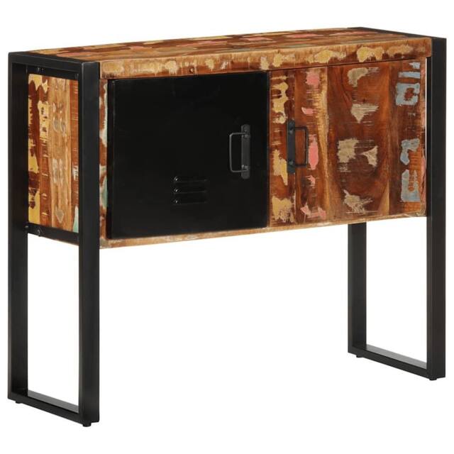 Berkfield Home Console Cabinet Multicolour 90x35x75 cm Solid Wood Reclaimed - Size: 90 x 35 x 75 cm - image 1