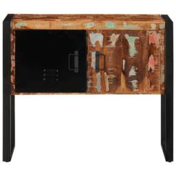 Berkfield Home Console Cabinet Multicolour 90x35x75 cm Solid Wood Reclaimed - Size: 90 x 35 x 75 cm - thumbnail 2