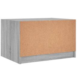 Berkfield Home Modern Coffee Table with Glass Doors Grey Sonoma 68x50x42 cm - Size: 68 x 50 x 42 cm - thumbnail 8