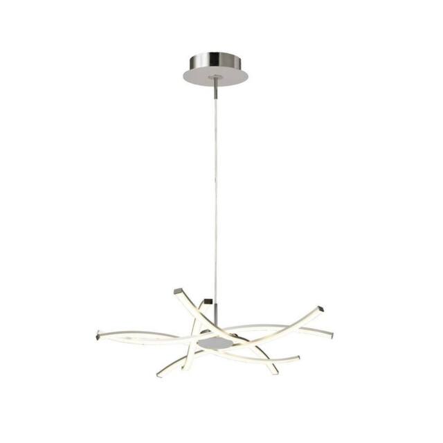 Netlighting Aire Pendant 69cm Round 42W 3000K 3700lm Silver Frosted Acrylic Chrome - image 1