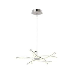 Netlighting Aire Pendant 69cm Round 42W 3000K 3700lm Silver Frosted Acrylic Chrome