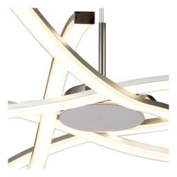 Netlighting Aire Pendant 69cm Round 42W 3000K 3700lm Silver Frosted Acrylic Chrome - thumbnail 4