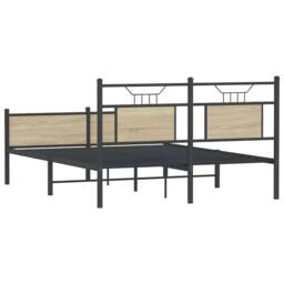 Berkfield Home Bed Frame without Mattress Sonoma Oak 137x190 cm Engineered Wood in Light Brown - thumbnail 8