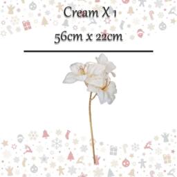 VFM e-Store Christmas Amarylis Spray Decoration 56cm x 22cm Cream X 1 - Size: 56 cm x 22 cm - thumbnail 2