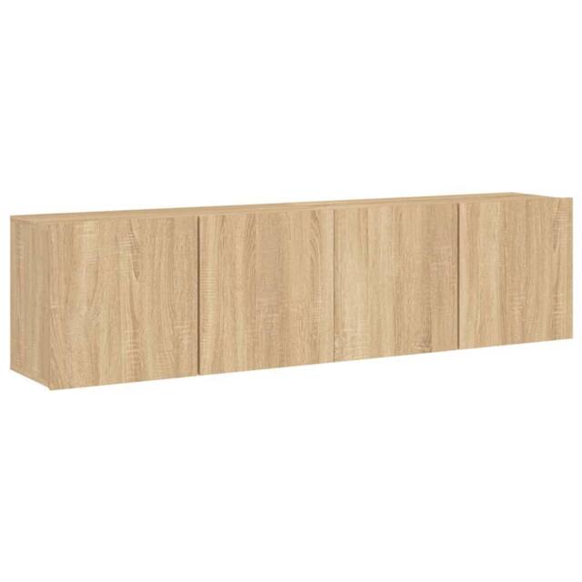 Berkfield Home TV Cabinets Wall-mounted 2 pcs Sonoma Oak 80x30x41 cm in Light Oak - Size: 80 x 30 x 41 cm - image 1