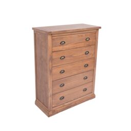 Cabinet Bits Tirolo 5 Drawer Chest of Drawers Brass Cup Handle in Brown - thumbnail 3