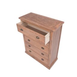 Cabinet Bits Tirolo 5 Drawer Chest of Drawers Brass Cup Handle in Brown - thumbnail 4