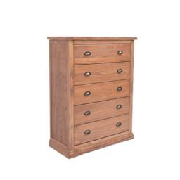 Cabinet Bits Tirolo 5 Drawer Chest of Drawers Brass Cup Handle in Brown - thumbnail 2