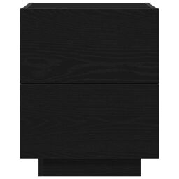 Berkfield Home Bedside Cabinets with LED Lights 2 pcs Black Oak 45x40x55 cm - Size: 45 x 40 x 55 cm - thumbnail 8