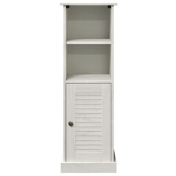 Berkfield Home Bathroom Cabinet with Storage White Solid pine wood - thumbnail 6