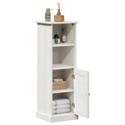 Berkfield Home Bathroom Cabinet with Storage White Solid pine wood - thumbnail 3
