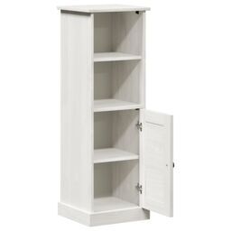 Berkfield Home Bathroom Cabinet with Storage White Solid pine wood - thumbnail 5
