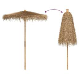 Berkfield Home Tiki Umbrella with Banana Leaf Canopy 180 cm Bamboo - thumbnail 5