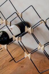 BarCraft 8-Bottle Metal Wine Rack in Black - thumbnail 3