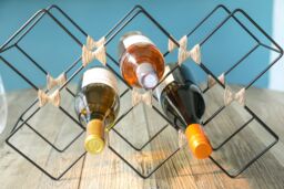 BarCraft 8-Bottle Metal Wine Rack in Black - thumbnail 9