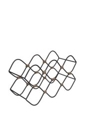 BarCraft 8-Bottle Metal Wine Rack in Black