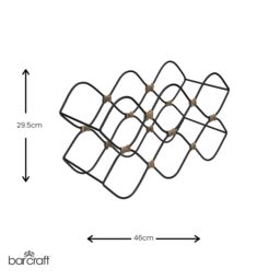 BarCraft 8-Bottle Metal Wine Rack in Black - thumbnail 7
