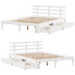 Berkfield Home Bed Frame with Drawers without Mattress White 160x200 cm - thumbnail 9