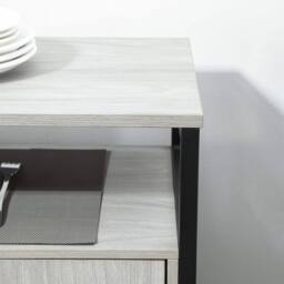 Wyld Haus Vara Light Grey Sideboard Steel Frame 2 Doors 4 Shelves - thumbnail 9