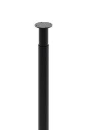 Living and Home 100cm/39.37 inch 4Pcs Black Round Metal Table Legs with Plastic Foot Pads Furniture Replacement Legs for Breakfast Bar - thumbnail 4