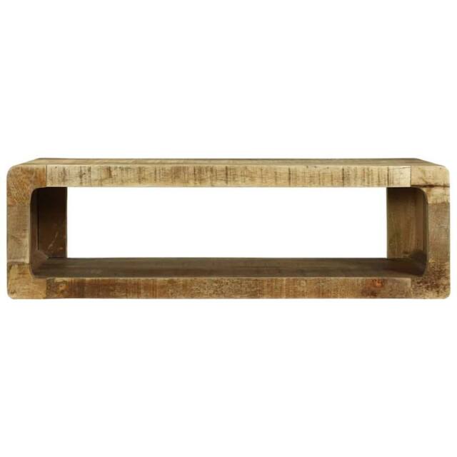 Berkfield Home TV Cabinet 80x30x25 cm Solid Wood Rough Mango in Brown - Size: 80 x 30 x 25 cm