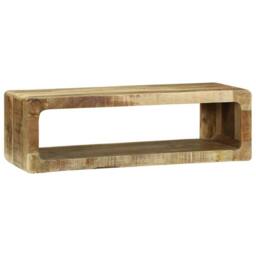 Berkfield Home TV Cabinet 80x30x25 cm Solid Wood Rough Mango in Brown - Size: 80 x 30 x 25 cm - thumbnail 2