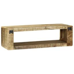 Berkfield Home TV Cabinet 80x30x25 cm Solid Wood Rough Mango in Brown - Size: 80 x 30 x 25 cm - thumbnail 5