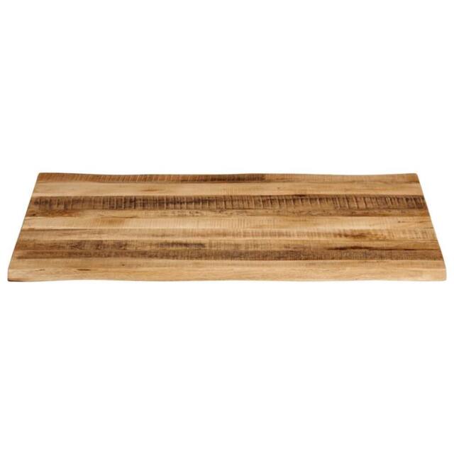 Berkfield Home Table Top Live Edge 100x80x3.8 cm Solid Wood Rough Mango in Brown - image 1
