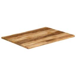 Berkfield Home Table Top Live Edge 100x80x3.8 cm Solid Wood Rough Mango in Brown - thumbnail 3