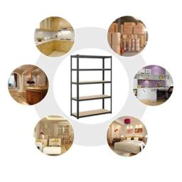 Kelvenix 180cm x 90cm x 40cm 5-Tier Garage Shelving Unit Heavy Duty in Black - Size: 0.6m2 - thumbnail 3