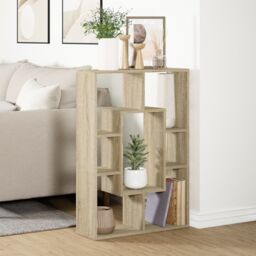 Berkfield Home Bookcase Sonoma Oak 63x20x90 cm Engineered Wood in Brown - Size: 63 x 20 x 90 cm - thumbnail 4