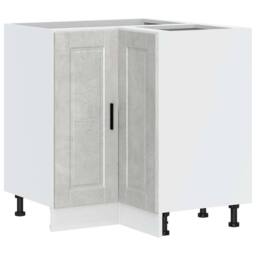 Berkfield Home Kitchen Corner Base Cabinet¬†Porto Concrete Grey Engineered Wood - thumbnail 3