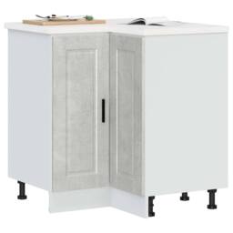 Berkfield Home Kitchen Corner Base Cabinet¬†Porto Concrete Grey Engineered Wood - thumbnail 2