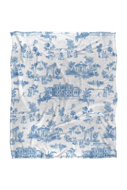 Netflix Bridgerton Around The Ton Toile Soft Throw Blanket 152 X 127 Cm - image 1