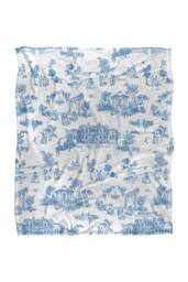 Netflix Bridgerton Around The Ton Toile Soft Throw Blanket 152 X 127 Cm - thumbnail 1