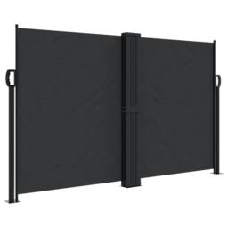 Berkfield Home Retractable Side Awning Black 140x600 cm - thumbnail 2