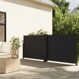 Berkfield Home Retractable Side Awning Black 140x600 cm - thumbnail 1