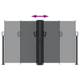 Berkfield Home Retractable Side Awning Black 140x600 cm - thumbnail 5