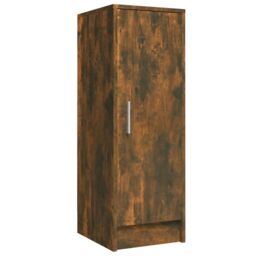 Berkfield Home Shoe Cabinet Smoked Oak 32x35x92 cm Engineered Wood in Brown - Size: 32 x 35 x 92 cm - thumbnail 5